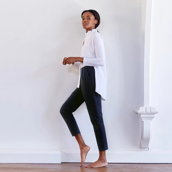 ADAY Pants - ADAY Turn It Up Tapered Ankle Pants in Black | S